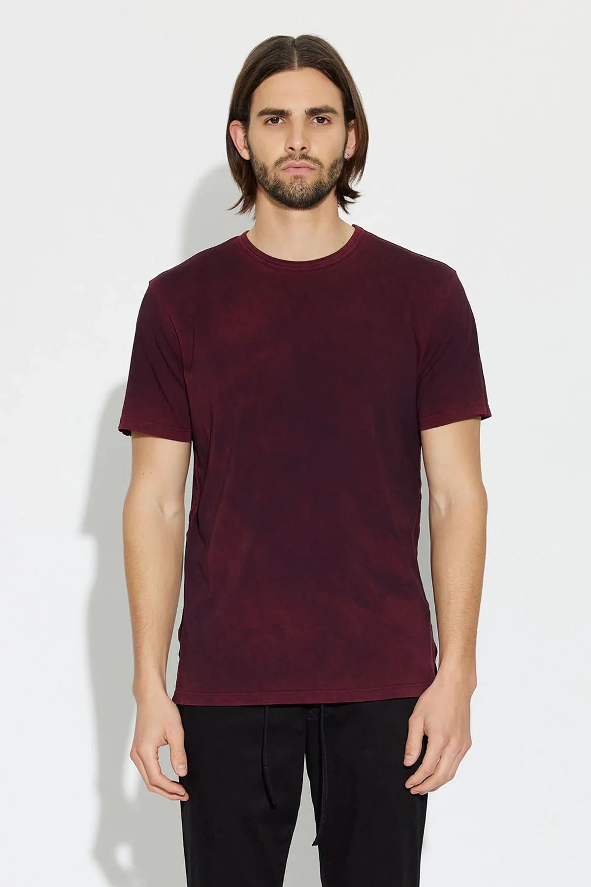 M Classic crew tee - vintage maroon