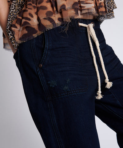 Fox Black Shabbies Bf Jeans