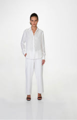 White Button down silk shirt