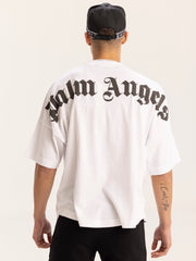 Classic logo over tee white black