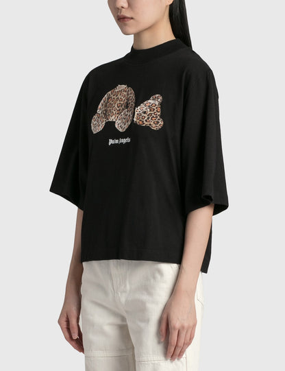 Leopard bear loose black brown tee