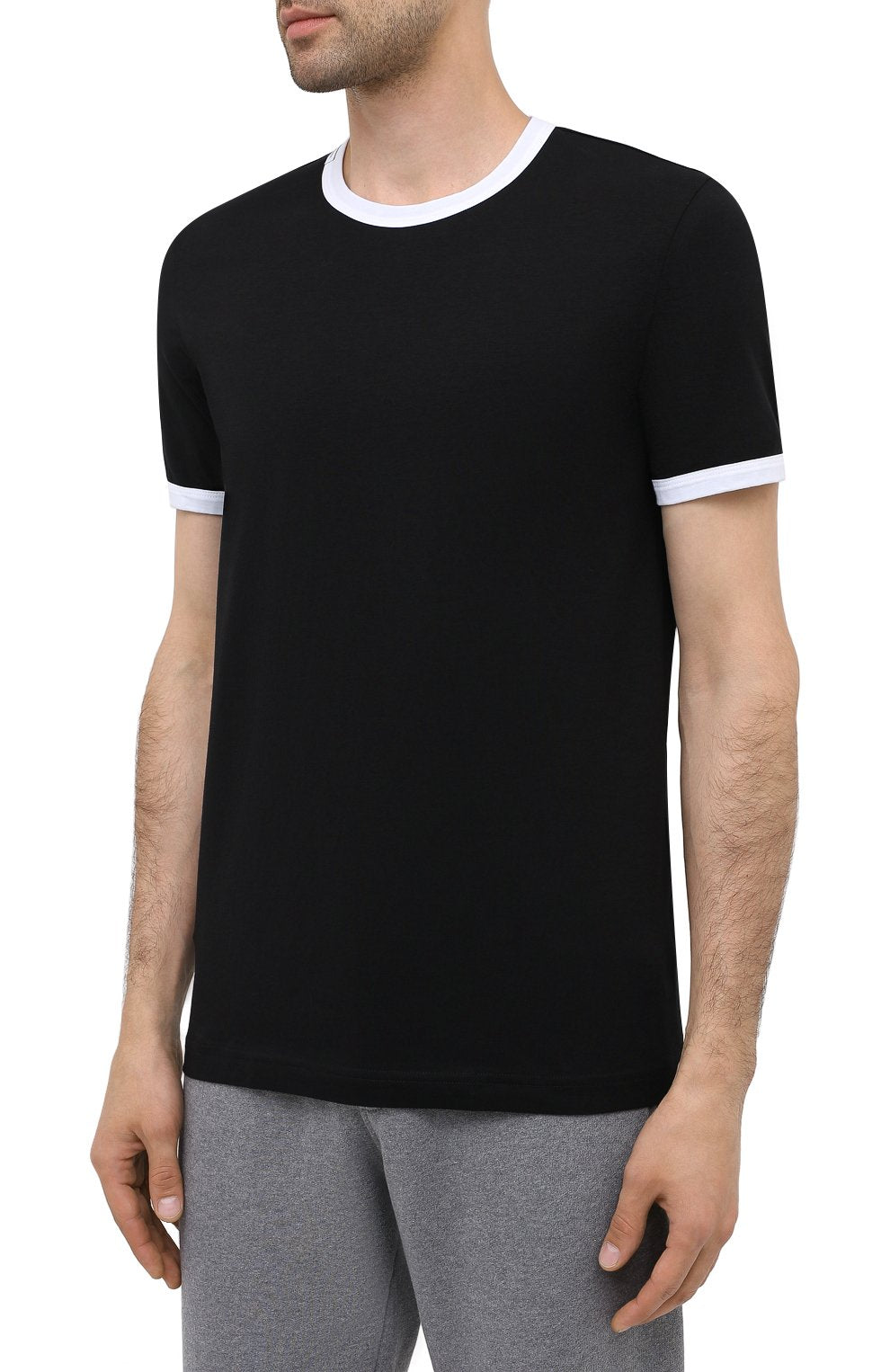 Black T-shirt Girocollo