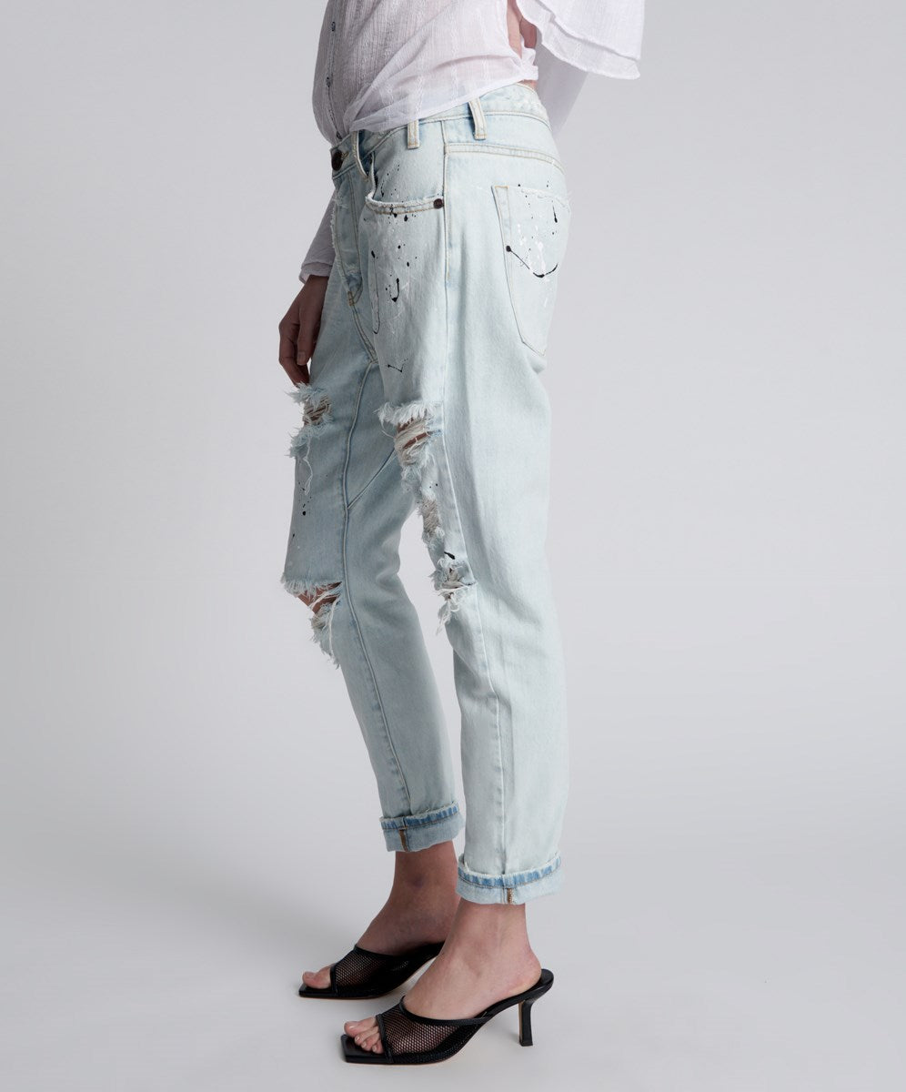 Painted saints Florence jeans