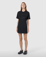 Cotton black t-shirt dress