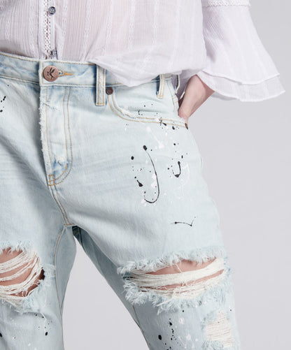 Painted saints Florence jeans