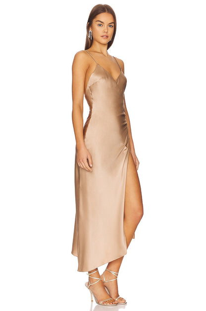 Emma silk gown - natural