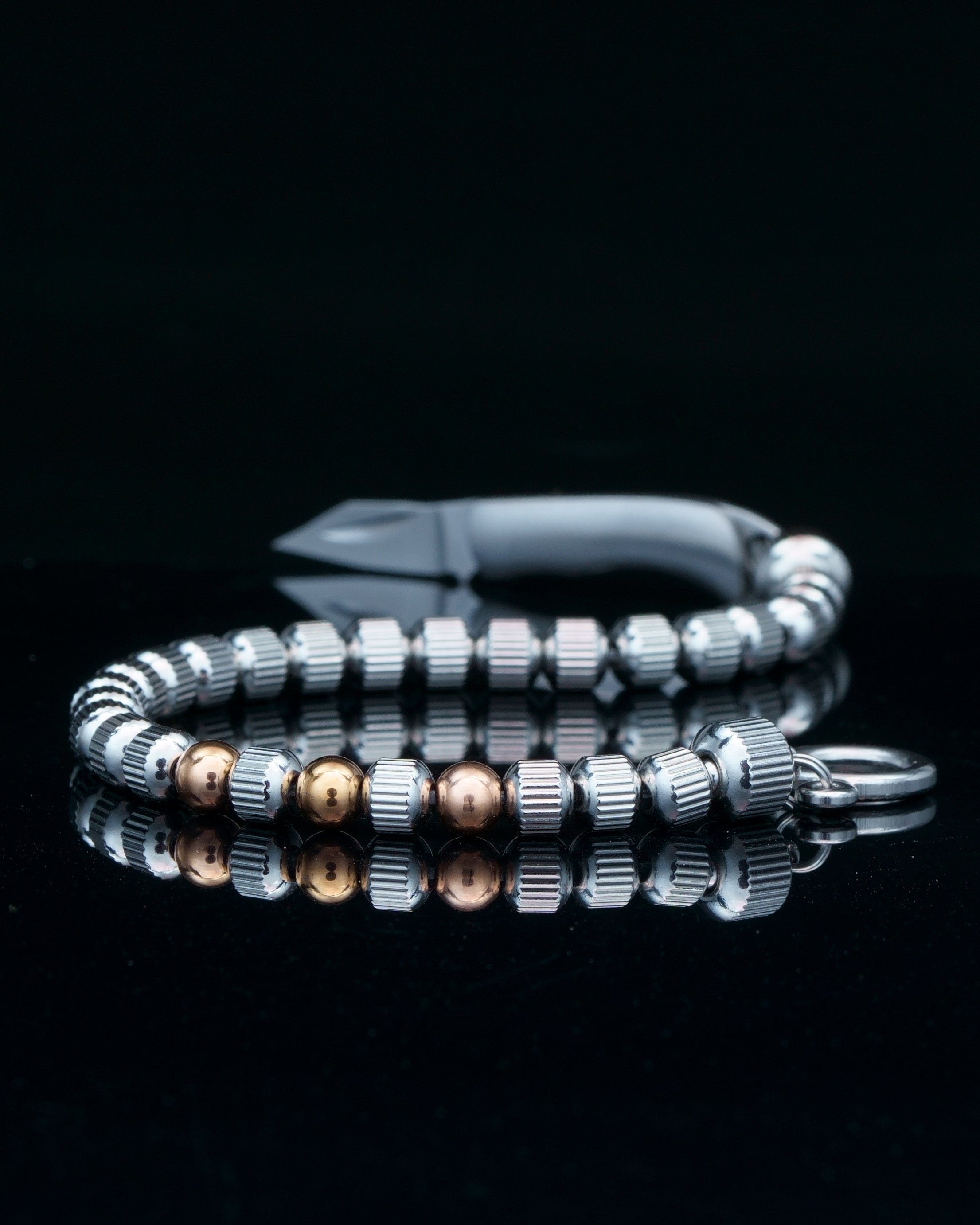 Stripe Steel Rose Gold Bracelet