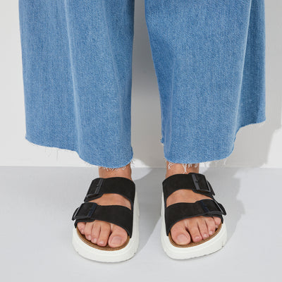 Papillio Arizona Chunky Suede Sandals - Black