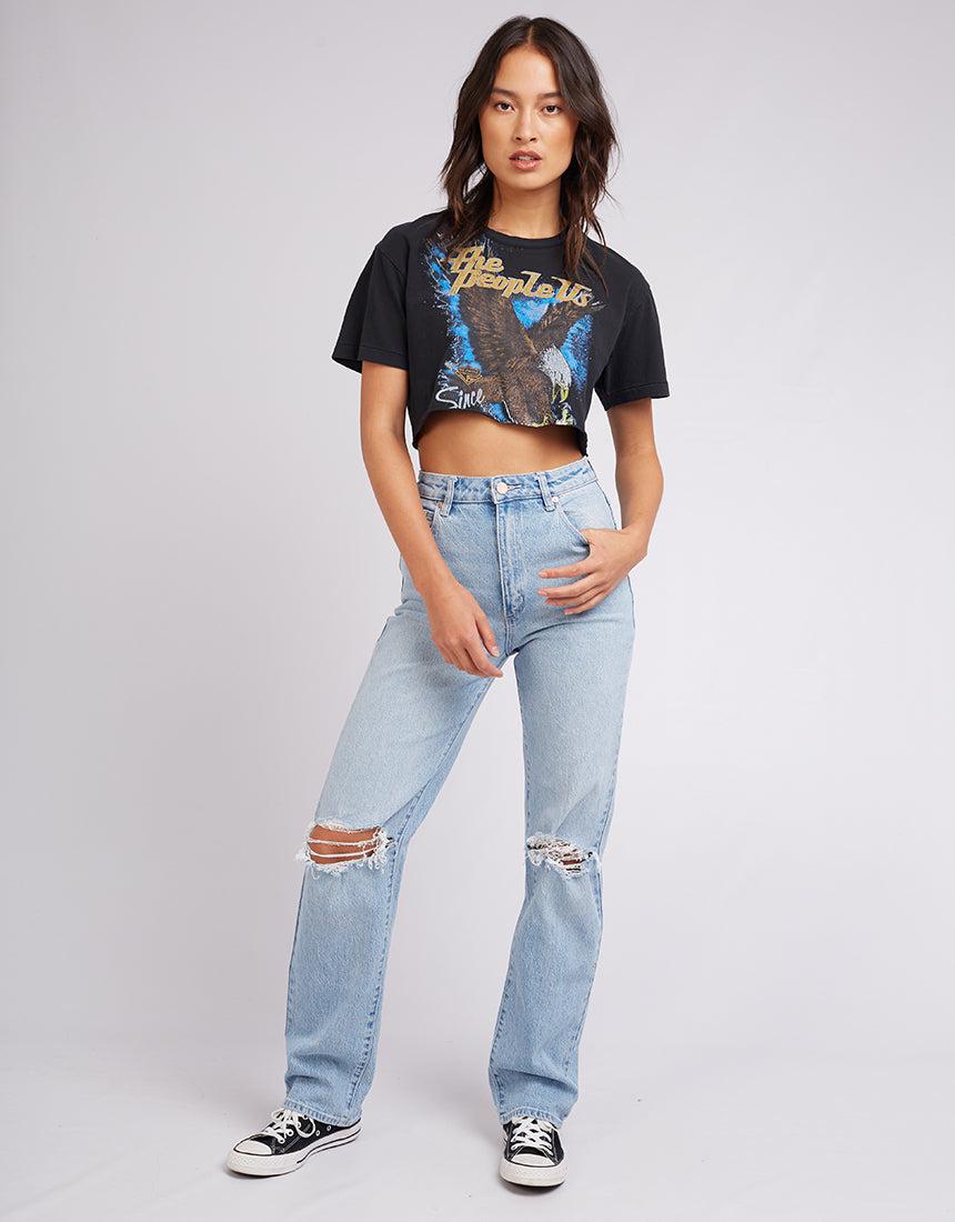 A94’ high straight Gina rip jeans