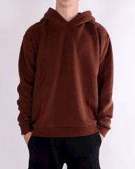 Double hooded brown sweatshirt
