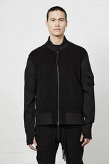 Black panelled zipped jacket