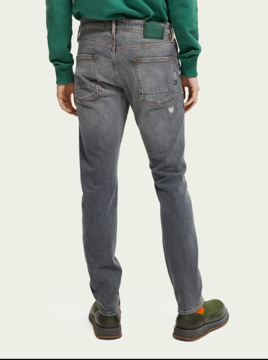 Grey Blue Ralston Regular Slim Fit Jeans