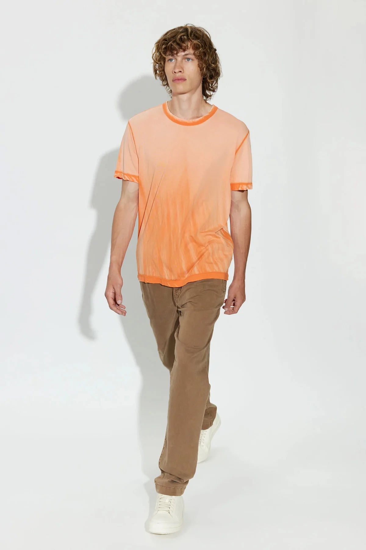 M Classic crew tee - vintage tangerine