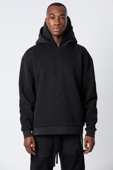 Double hooded black sweatshirt