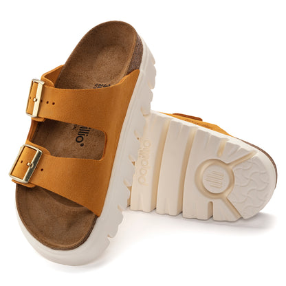 Papillio Arizona chunky suede sandals - apricot