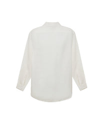 White 100% Linen long sleeve shirt