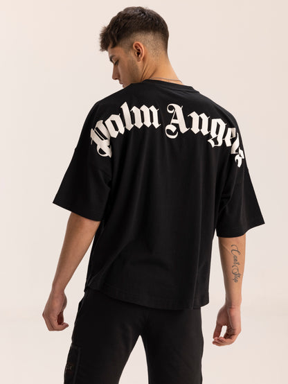 Classic Logo Over Tee Black White