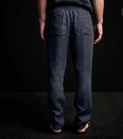 Lightweight Linen Pant Blue Oil