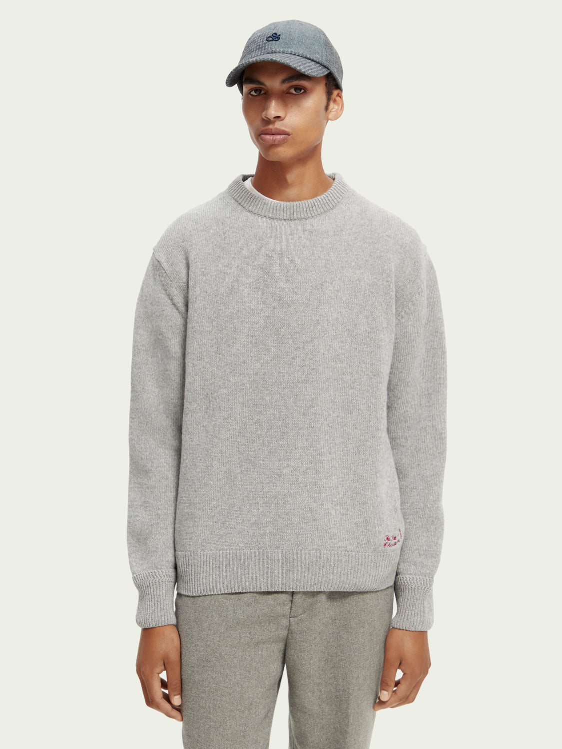 Grey relaxed fit wool sweater