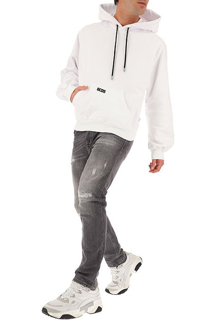 White Logo Hoodie