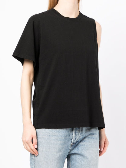 DELLA asymmetric T-shirt - black