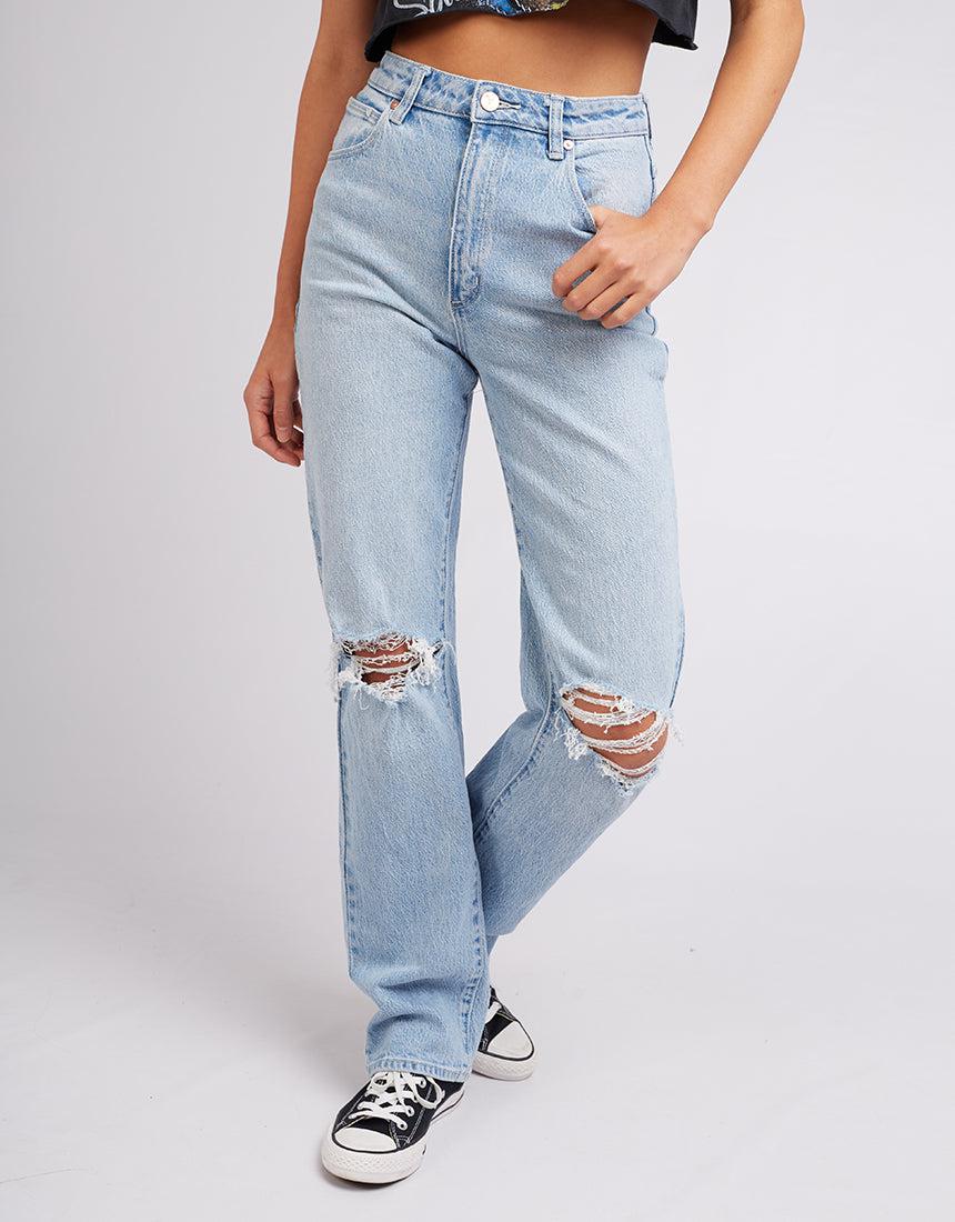 A94’ high straight Gina rip jeans