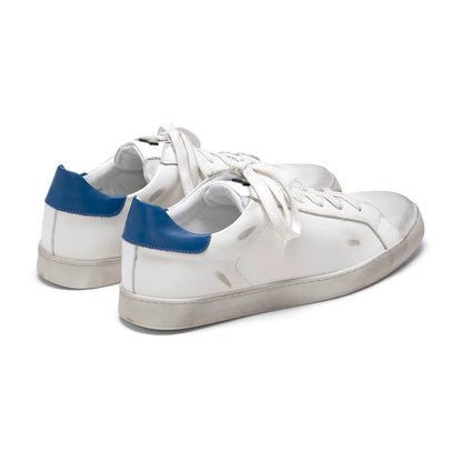 White and Blue 614 Sneakers