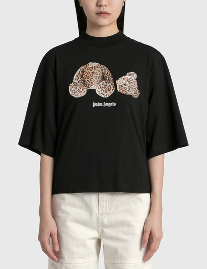 Leopard bear loose black brown tee