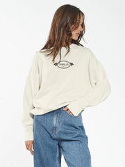 From the beginning Heritage white slouch crew