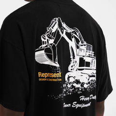 Jet black design & construction T-shirt