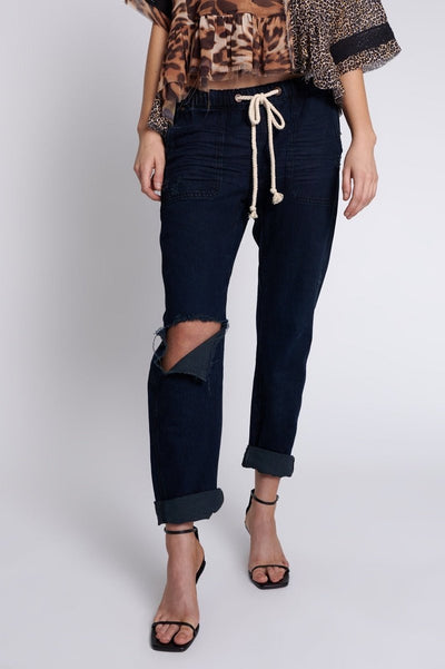 Fox Black Shabbies Bf Jeans