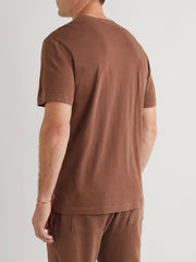 Cotton jersey brown T-shirt