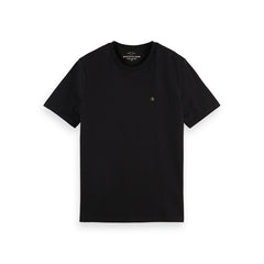 Black organic cotton crewneck T-shirt