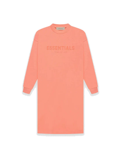 LS tee dress coral