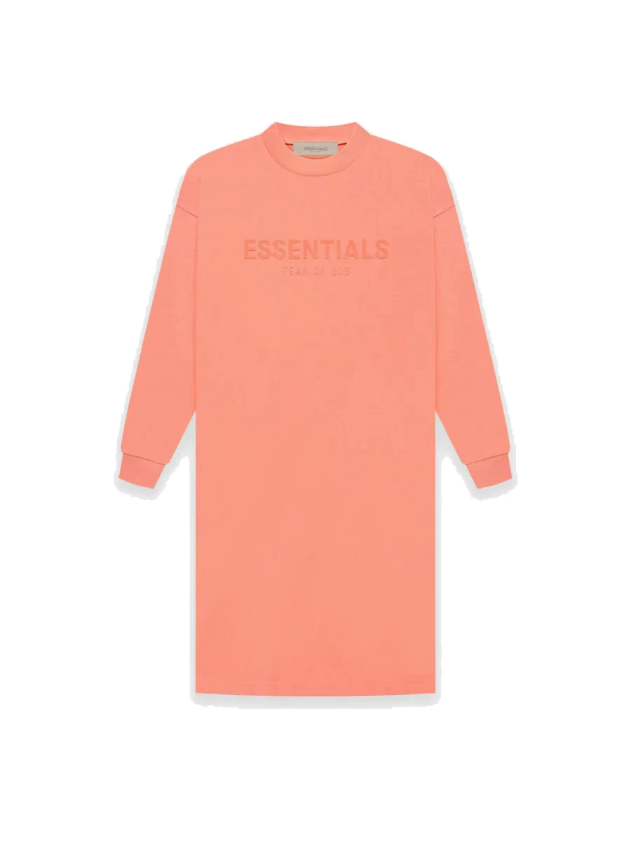 LS tee dress coral