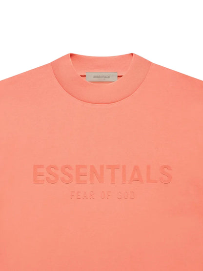 LS tee dress coral