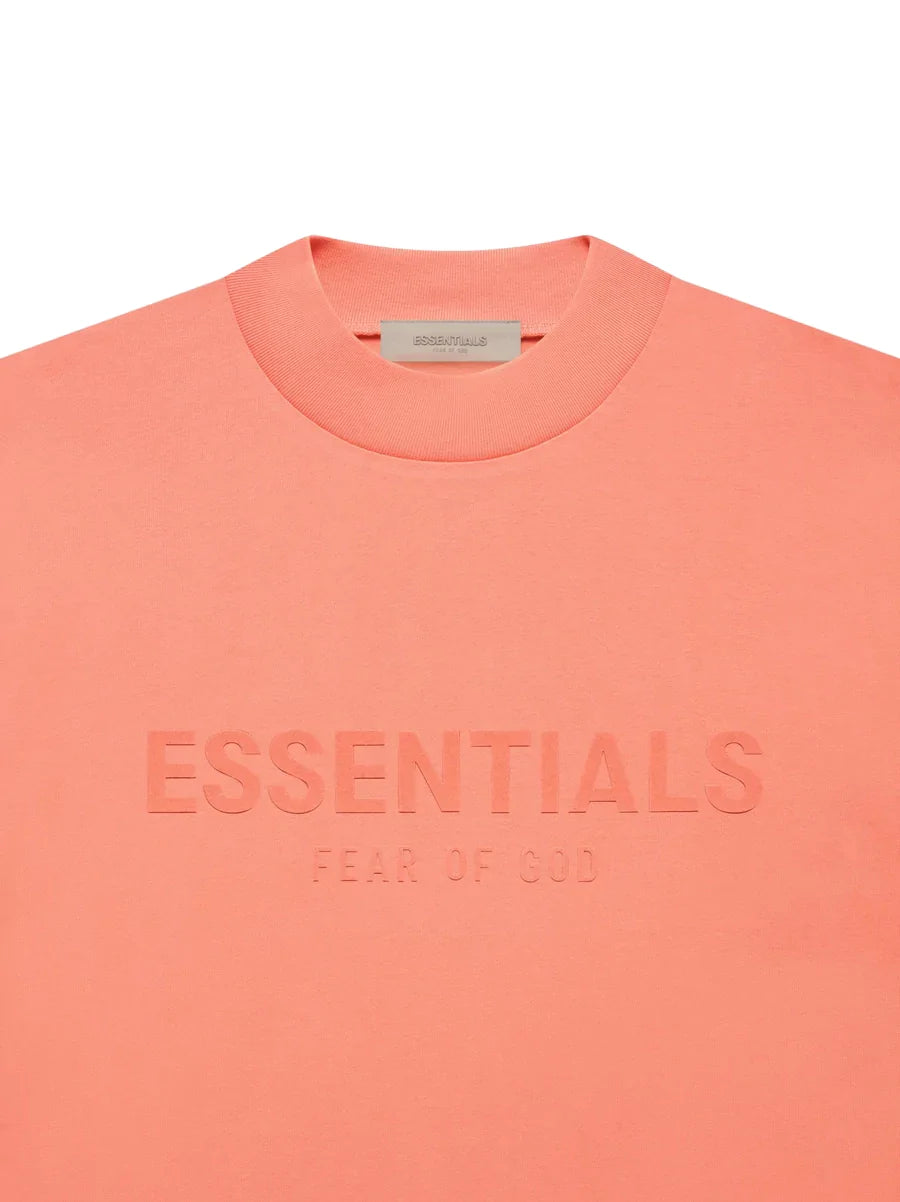 LS tee dress coral