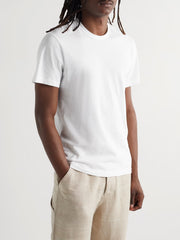 Cotton jersey white T-shirt