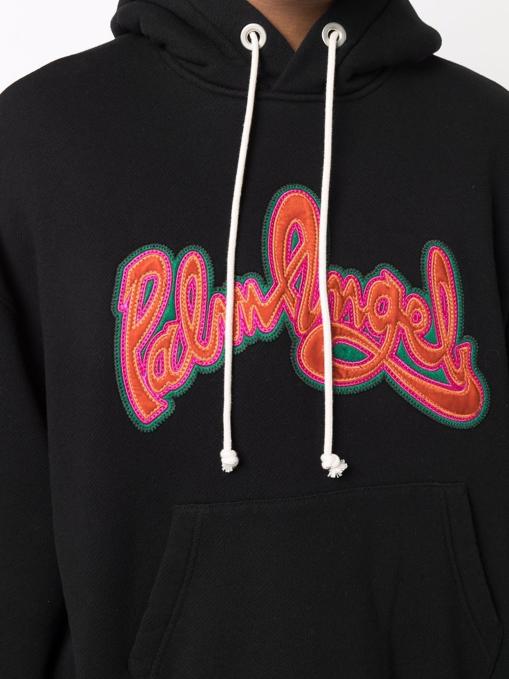 Seasonal logo black orange hoodie