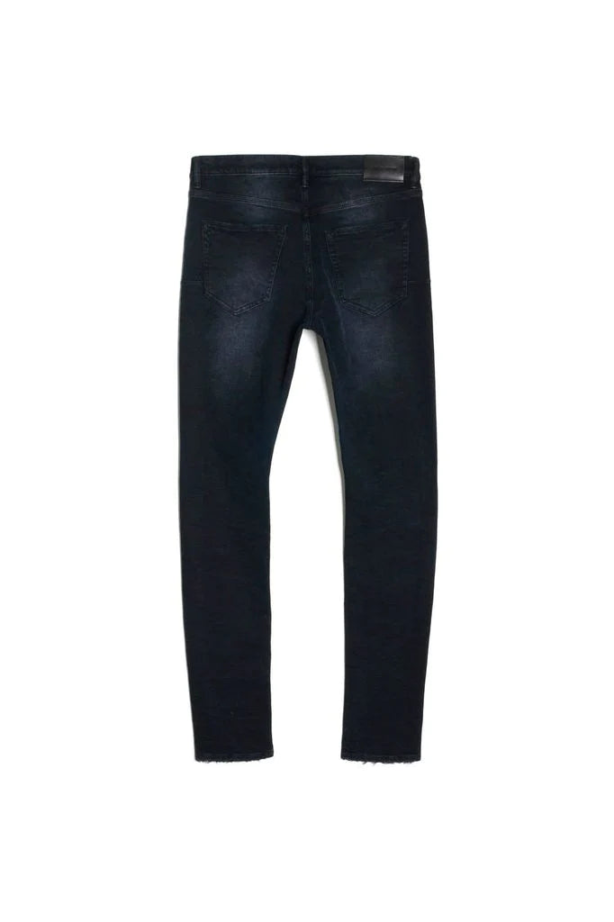 Mid Rise Slim Jean Black Wash Blowout