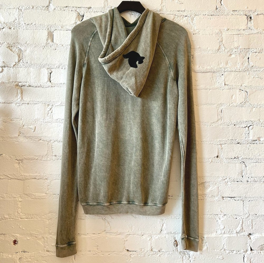 Lux Vintage Bath Pullover Hoodie Green Juice