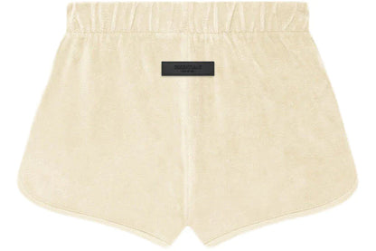 Velour beach short egg shell