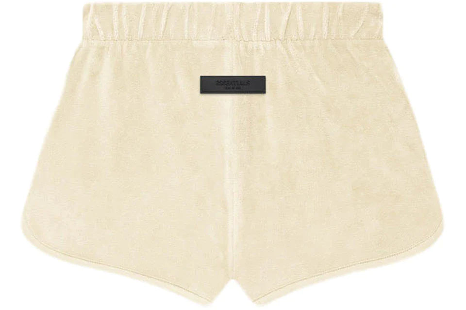 Velour beach short egg shell