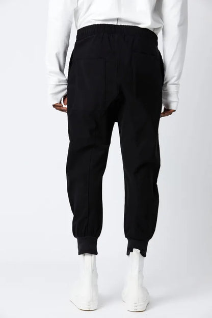 Drop Crotch Black Trousers