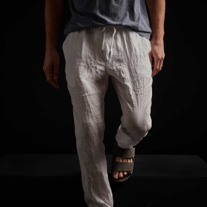 Lightweight Linen Pant White