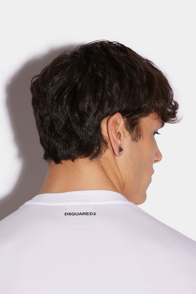 White Icon Band Round Neck T-Shirt