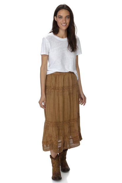 Brown long skirt