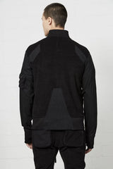 Black panelled zipped jacket