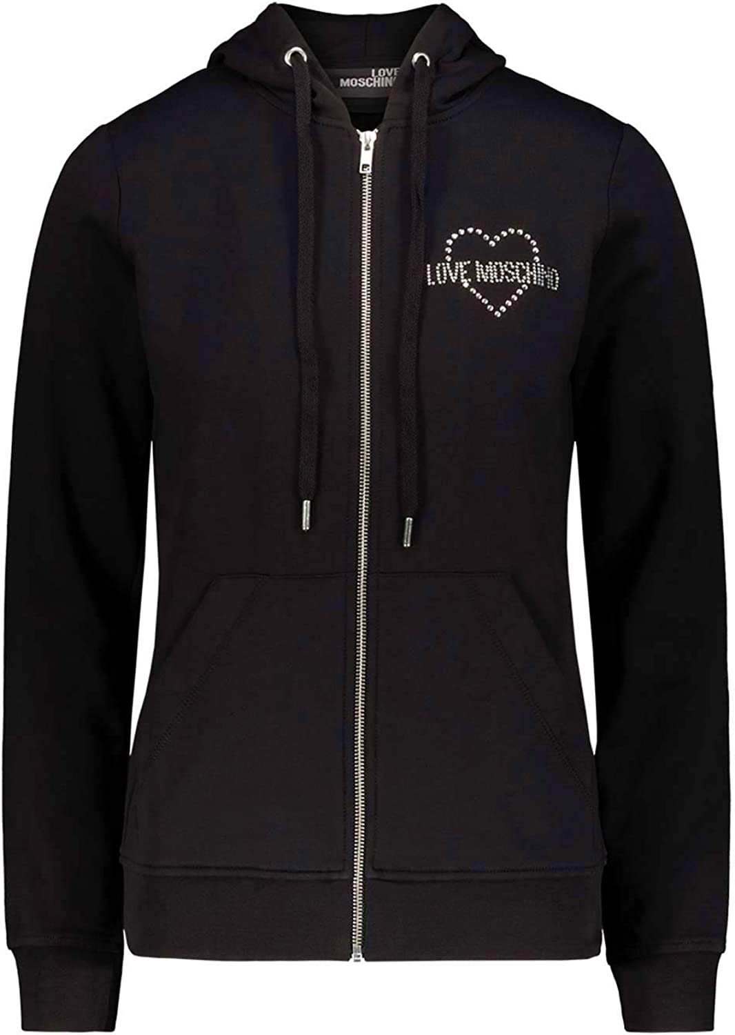 Black love zip hoodie