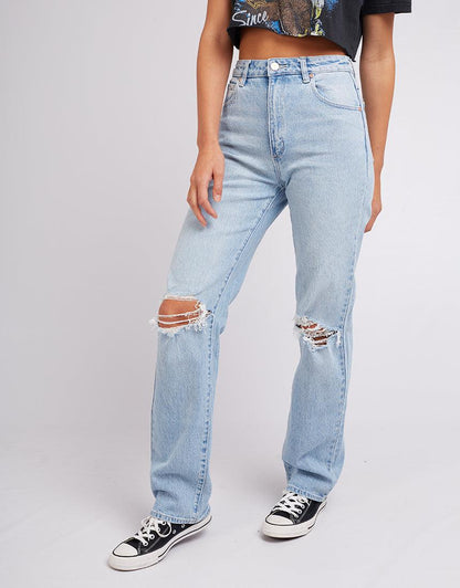 A94’ high straight Gina rip jeans